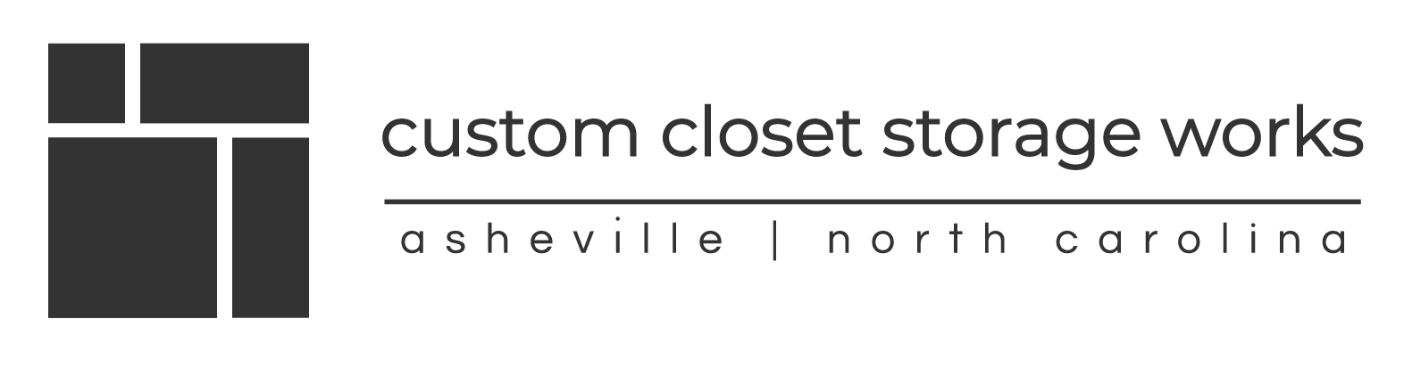 custom closet storage works logo variation